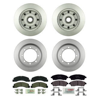 Bosch® - QuietCast™ Premium Front and Rear Brake Kit with Organic Pads