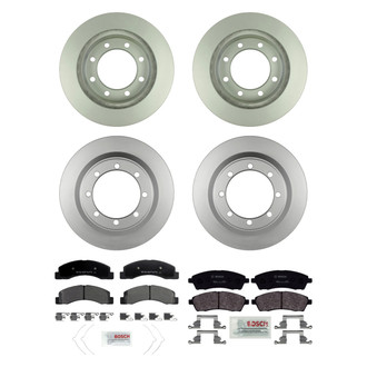 Bosch® - QuietCast™ Premium Front and Rear Brake Kit with Organic Pads