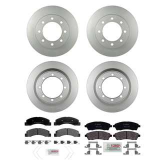 Bosch® - QuietCast™ Premium Front and Rear Brake Kit with Organic Pads