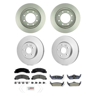 Bosch® - QuietCast™ Premium Front and Rear Brake Kit with Organic Pads