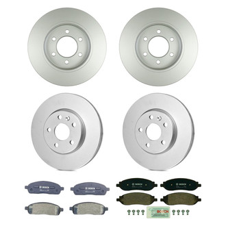 Bosch® - QuietCast™ Premium Front and Rear Brake Kit with Organic Pads