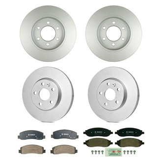 Bosch® - QuietCast™ Premium Front and Rear Brake Kit with Organic Pads