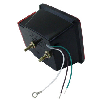 Boxer Tools® - Passenger Side 4" Red Square Stud Mount LED Combination Tail Light