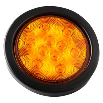Boxer Tools® - 4" Amber Round Grommet Mount LED Turn Signal Light