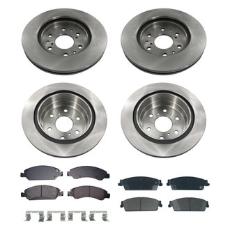bproauto® - Front and Rear Brake Kit with Semi-Metallic Pads
