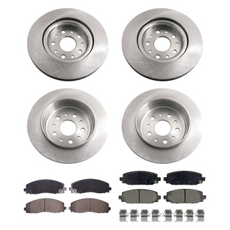 bproauto® - Brake Kit with Semi-Metallic Pads