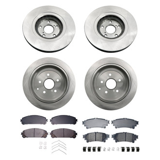 bproauto® - Front and Rear Brake Kit with Semi-Metallic Pads