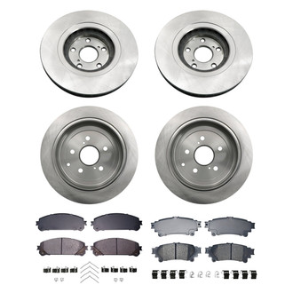 bproauto® - Brake Kit with Semi-Metallic Pads