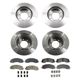 bproauto® - Front and Rear Brake Kit with Semi-Metallic Pads