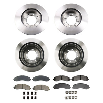 bproauto® - Front and Rear Brake Kit with Semi-Metallic Pads