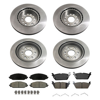 bproauto® - Front and Rear Brake Kit with Semi-Metallic Pads