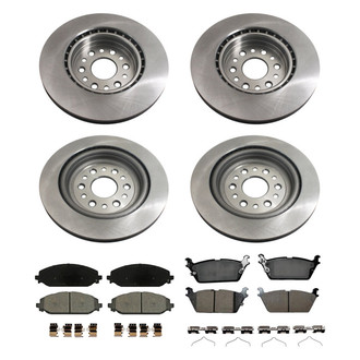 bproauto® - Front and Rear Brake Kit with Semi-Metallic Pads