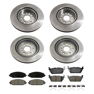 bproauto® - Front and Rear Brake Kit with Semi-Metallic Pads