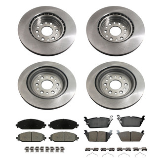 bproauto® - Front and Rear Brake Kit with Semi-Metallic Pads