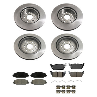 bproauto® - Brake Kit with Semi-Metallic Pads