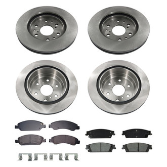 bproauto® - Front and Rear Brake Kit with Semi-Metallic Pads