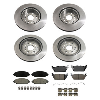 bproauto® - Brake Kit with Semi-Metallic Pads