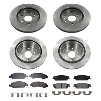 bproauto® - Front and Rear Brake Kit with Semi-Metallic Pads