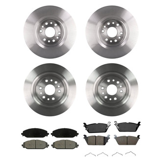 bproauto® - Brake Kit with Semi-Metallic Pads