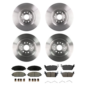 bproauto® - Front and Rear Brake Kit with Semi-Metallic Pads