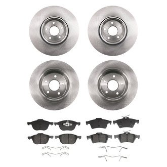bproauto® - Front and Rear Brake Kit with Semi-Metallic Pads