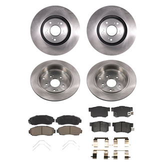 bproauto® - Front and Rear Brake Kit with Semi-Metallic Pads
