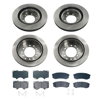 bproauto® - Front and Rear Brake Kit with Semi-Metallic Pads