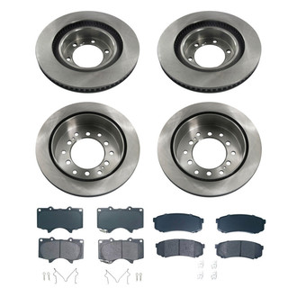 bproauto® - Front and Rear Brake Kit with Semi-Metallic Pads