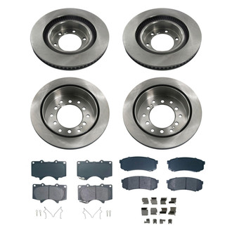 bproauto® - Front and Rear Brake Kit with Semi-Metallic Pads