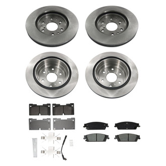 bproauto® - Front and Rear Brake Kit with Semi-Metallic Pads