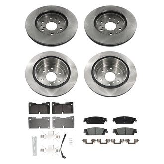 bproauto® - Front and Rear Brake Kit with Semi-Metallic Pads