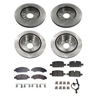 bproauto® - Front and Rear Brake Kit with Semi-Metallic Pads