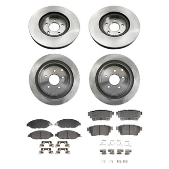 bproauto® - Front and Rear Brake Kit with Semi-Metallic Pads