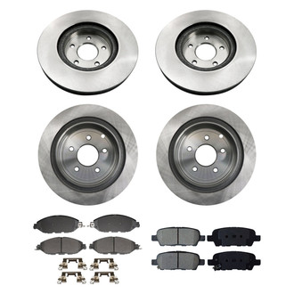 bproauto® - Front and Rear Brake Kit with Semi-Metallic Pads