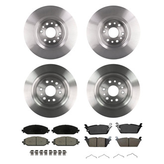 bproauto® - Front and Rear Brake Kit with Semi-Metallic Pads