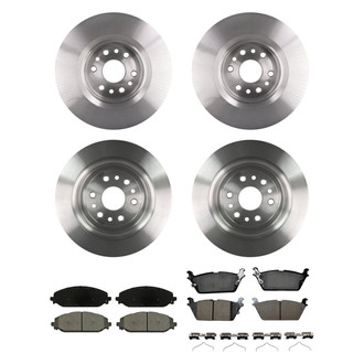bproauto® - Front and Rear Brake Kit with Semi-Metallic Pads