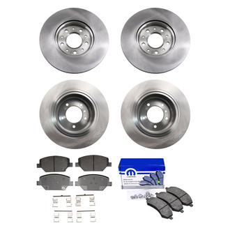bproauto® - Front and Rear Brake Kit with Semi-Metallic Pads