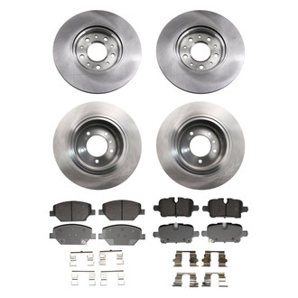 bproauto® - Front and Rear Brake Kit with Semi-Metallic Pads