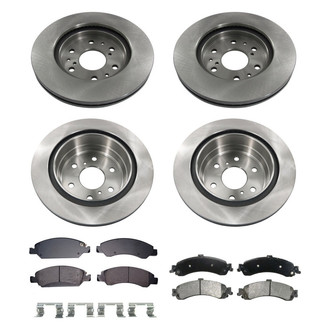 bproauto® - Front and Rear Brake Kit with Semi-Metallic Pads