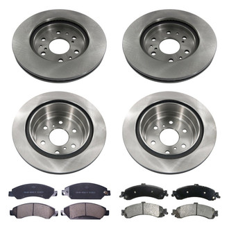 bproauto® - Front and Rear Brake Kit with Semi-Metallic Pads