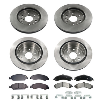 bproauto® - Front and Rear Brake Kit with Semi-Metallic Pads
