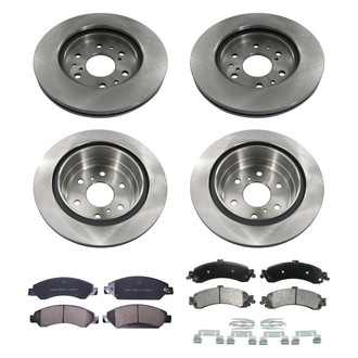 bproauto® - Front and Rear Brake Kit with Semi-Metallic Pads