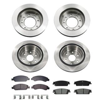 bproauto® - Front and Rear Brake Kit with Semi-Metallic Pads
