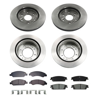 bproauto® - Front and Rear Brake Kit with Semi-Metallic Pads