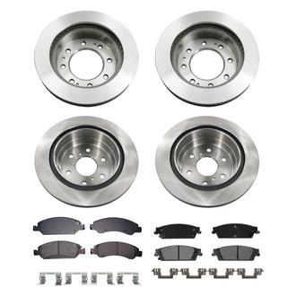 bproauto® - Front and Rear Brake Kit with Semi-Metallic Pads