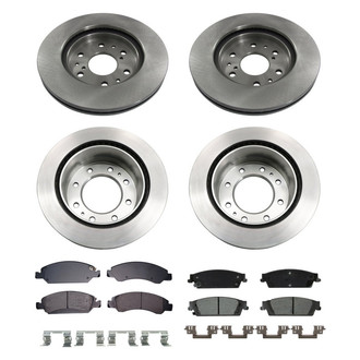 bproauto® - Front and Rear Brake Kit with Semi-Metallic Pads