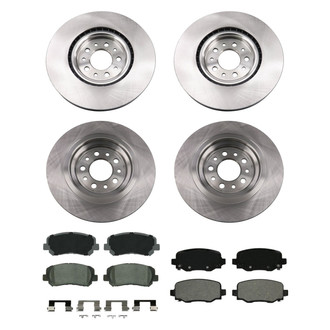 bproauto® - Front and Rear Brake Kit with Semi-Metallic Pads