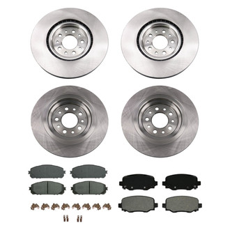 bproauto® - Front and Rear Brake Kit with Semi-Metallic Pads