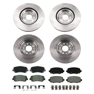 bproauto® - Front and Rear Brake Kit with Semi-Metallic Pads