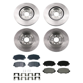 bproauto® - Front and Rear Brake Kit with Semi-Metallic Pads